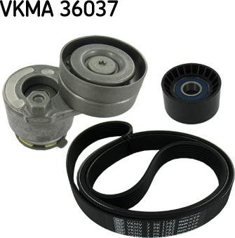 SKF VKMA 36037 - Ķīļrievu siksnu komplekts autospares.lv