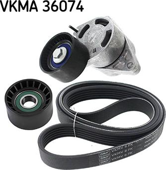 SKF VKMA 36074 - Ķīļrievu siksnu komplekts autospares.lv