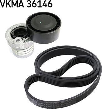 SKF VKMA 36146 - Ķīļrievu siksnu komplekts autospares.lv