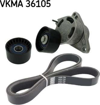 SKF VKMA 36105 - Ķīļrievu siksnu komplekts www.autospares.lv