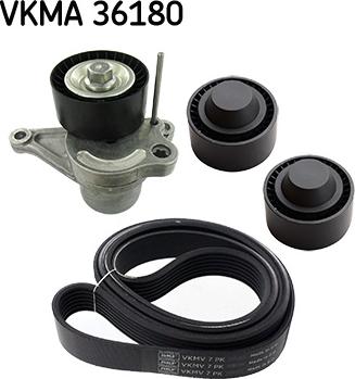 SKF VKMA 36180 - Ķīļrievu siksnu komplekts www.autospares.lv