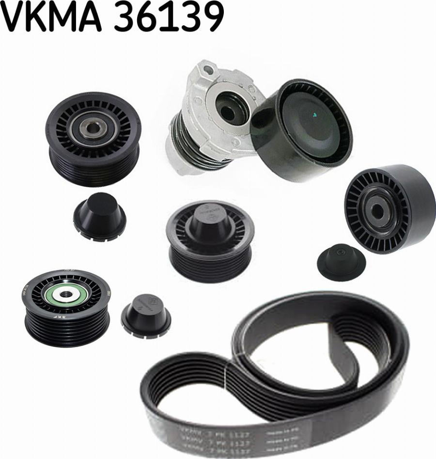 SKF VKMA 36139 - Ķīļrievu siksnu komplekts www.autospares.lv