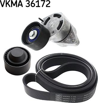 SKF VKMA 36172 - Поликлиновый ременный комплект www.autospares.lv