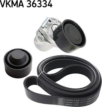 SKF VKMA 36334 - Ķīļrievu siksnu komplekts autospares.lv