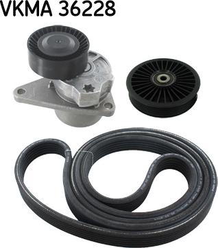 SKF VKMA 36228 - Ķīļrievu siksnu komplekts autospares.lv