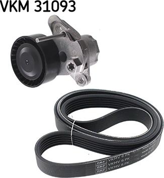 SKF VKMA 31093 - Ķīļrievu siksnu komplekts www.autospares.lv