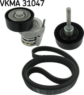 SKF VKMA 31047 - Ķīļrievu siksnu komplekts autospares.lv