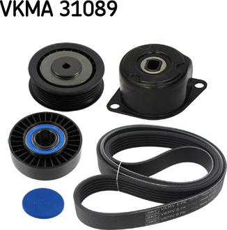 SKF VKMA 31089 - Ķīļrievu siksnu komplekts autospares.lv