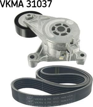 SKF VKMA 31037 - Ķīļrievu siksnu komplekts autospares.lv