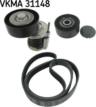 SKF VKMA 31148 - Ķīļrievu siksnu komplekts autospares.lv