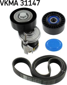 SKF VKMA 31147 - Ķīļrievu siksnu komplekts autospares.lv