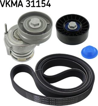 SKF VKMA 31154 - V-Ribbed Belt Set www.autospares.lv