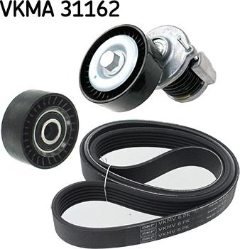 SKF VKMA 31162 - Ķīļrievu siksnu komplekts www.autospares.lv