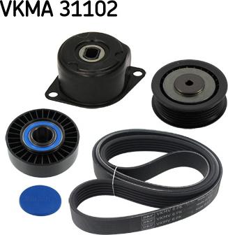 SKF VKMA 31102 - Ķīļrievu siksnu komplekts autospares.lv