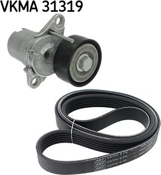 SKF VKMA 31319 - Ķīļrievu siksnu komplekts autospares.lv