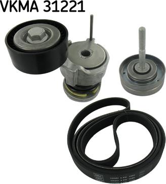 SKF VKMA 31221 - V-Ribbed Belt Set www.autospares.lv