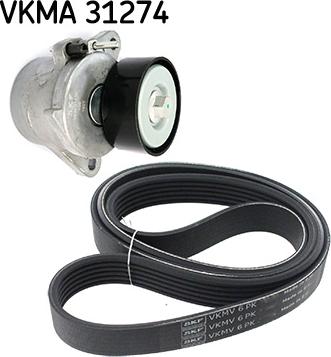 SKF VKMA 31274 - Ķīļrievu siksnu komplekts www.autospares.lv