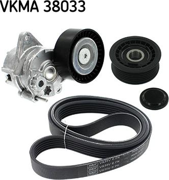 SKF VKMA 38033 - Ķīļrievu siksnu komplekts autospares.lv