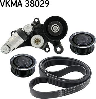 SKF VKMA 38029 - Ķīļrievu siksnu komplekts www.autospares.lv