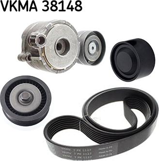 SKF VKMA 38148 - Ķīļrievu siksnu komplekts www.autospares.lv