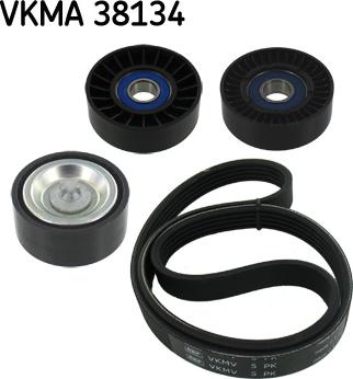 SKF VKMA 38134 - Поликлиновый ременный комплект www.autospares.lv