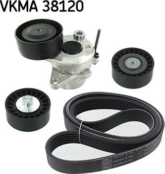 SKF VKMA 38120 - Ķīļrievu siksnu komplekts www.autospares.lv