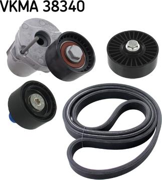 SKF VKMA 38340 - Ķīļrievu siksnu komplekts autospares.lv