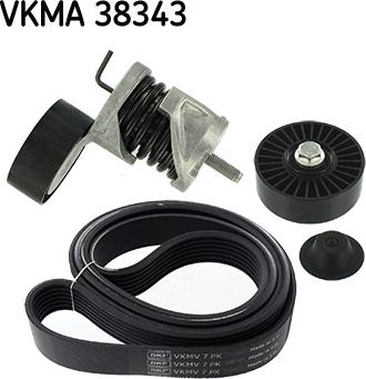 SKF VKMA 38343 - Ķīļrievu siksnu komplekts autospares.lv