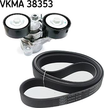 SKF VKMA 38353 - Ķīļrievu siksnu komplekts www.autospares.lv