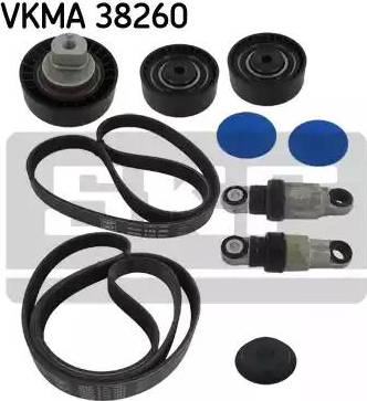 SKF VKMA 38260 - Ķīļrievu siksnu komplekts autospares.lv