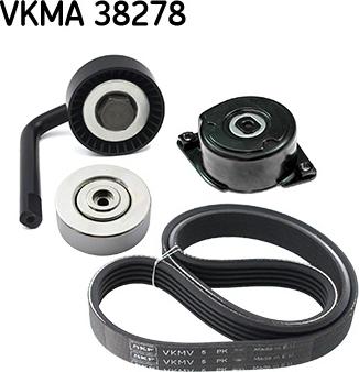 SKF VKMA 38278 - Ķīļrievu siksnu komplekts www.autospares.lv