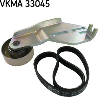 SKF VKMA 33045 - Ķīļrievu siksnu komplekts www.autospares.lv