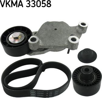 SKF VKMA 33058 - Ķīļrievu siksnu komplekts autospares.lv