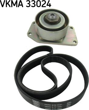 SKF VKMA 33024 - Ķīļrievu siksnu komplekts autospares.lv