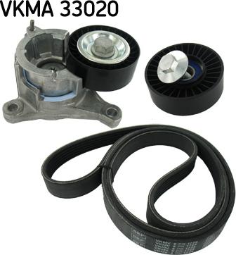 SKF VKMA 33020 - Ķīļrievu siksnu komplekts autospares.lv