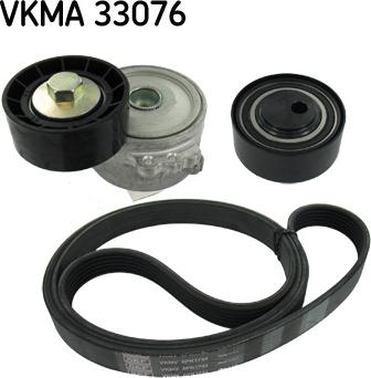 SKF VKMA 33076 - Ķīļrievu siksnu komplekts autospares.lv