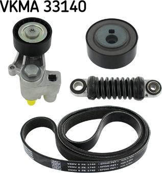 SKF VKMA 33140 - Ķīļrievu siksnu komplekts autospares.lv