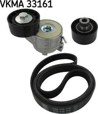 SKF VKMA 33161 - Ķīļrievu siksnu komplekts autospares.lv