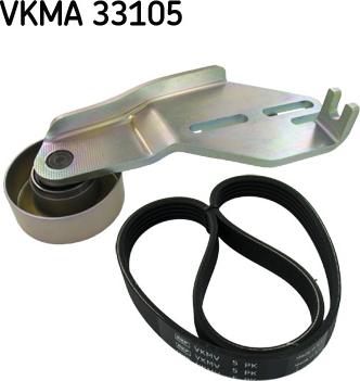 SKF VKMA 33105 - Ķīļrievu siksnu komplekts autospares.lv