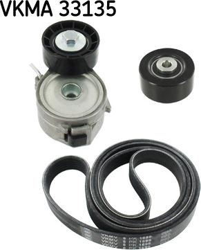 SKF VKMA 33135 - Ķīļrievu siksnu komplekts autospares.lv