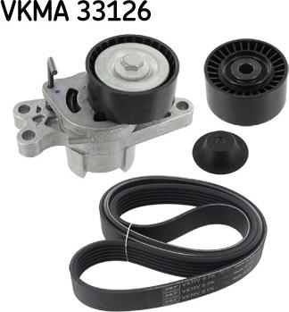 SKF VKMA 33126 - Ķīļrievu siksnu komplekts www.autospares.lv