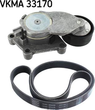 SKF VKMA 33170 - Ķīļrievu siksnu komplekts autospares.lv