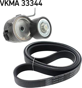 SKF VKMA 33344 - Ķīļrievu siksnu komplekts www.autospares.lv