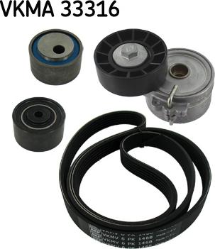 SKF VKMA 33316 - Ķīļrievu siksnu komplekts autospares.lv