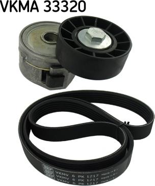 SKF VKMA 33320 - Ķīļrievu siksnu komplekts autospares.lv