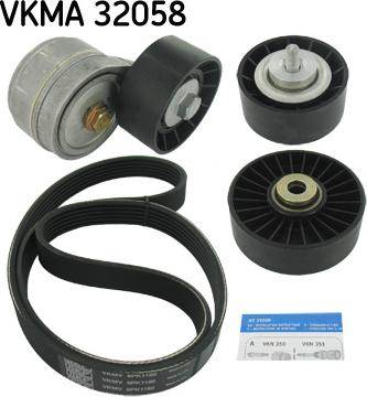 SKF VKMA 32058 - Ķīļrievu siksnu komplekts autospares.lv