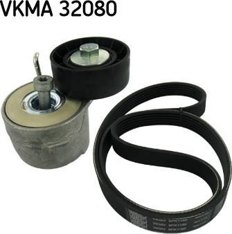 SKF VKMA 32080 - Ķīļrievu siksnu komplekts www.autospares.lv