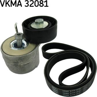 SKF VKMA 32081 - Ķīļrievu siksnu komplekts www.autospares.lv