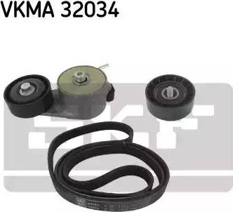 SKF VKMA 32034 - Ķīļrievu siksnu komplekts autospares.lv