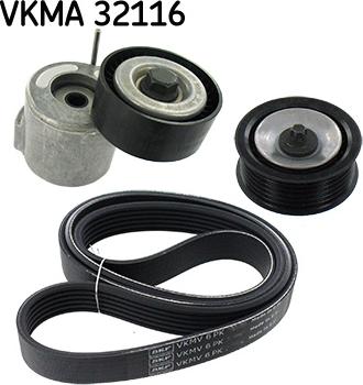 SKF VKMA 32116 - Ķīļrievu siksnu komplekts www.autospares.lv